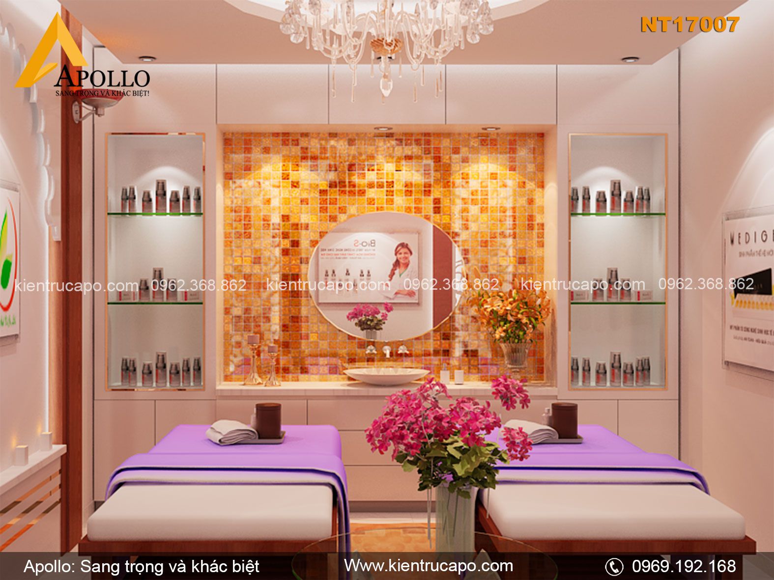 Mẫu spa hiện đại tại thành phố Hải Dương sang trọng (NT17007)